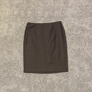 Ann Taylor Classic Dark Brown Pencil Skirt